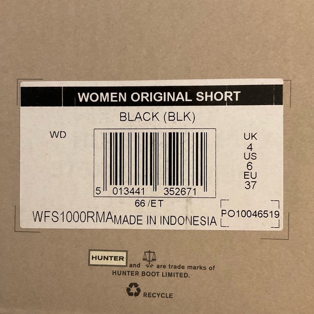 Hunter Original Short Black Waterproof Boots - Picture 13 of 15